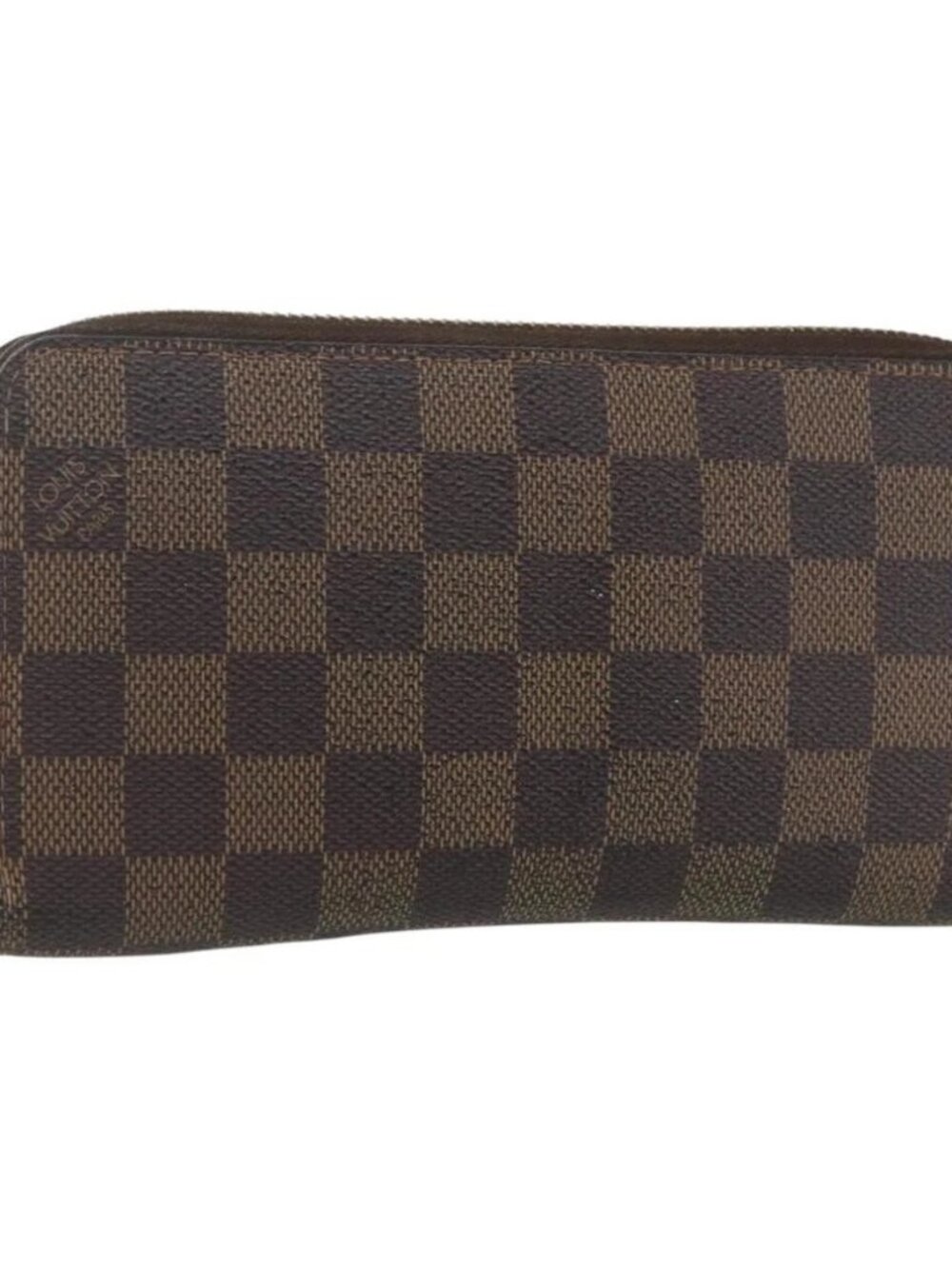 LOUIS VUITTON Damier Ebene Zippy Wallet Long Wallet N41661 LV Auth 154246